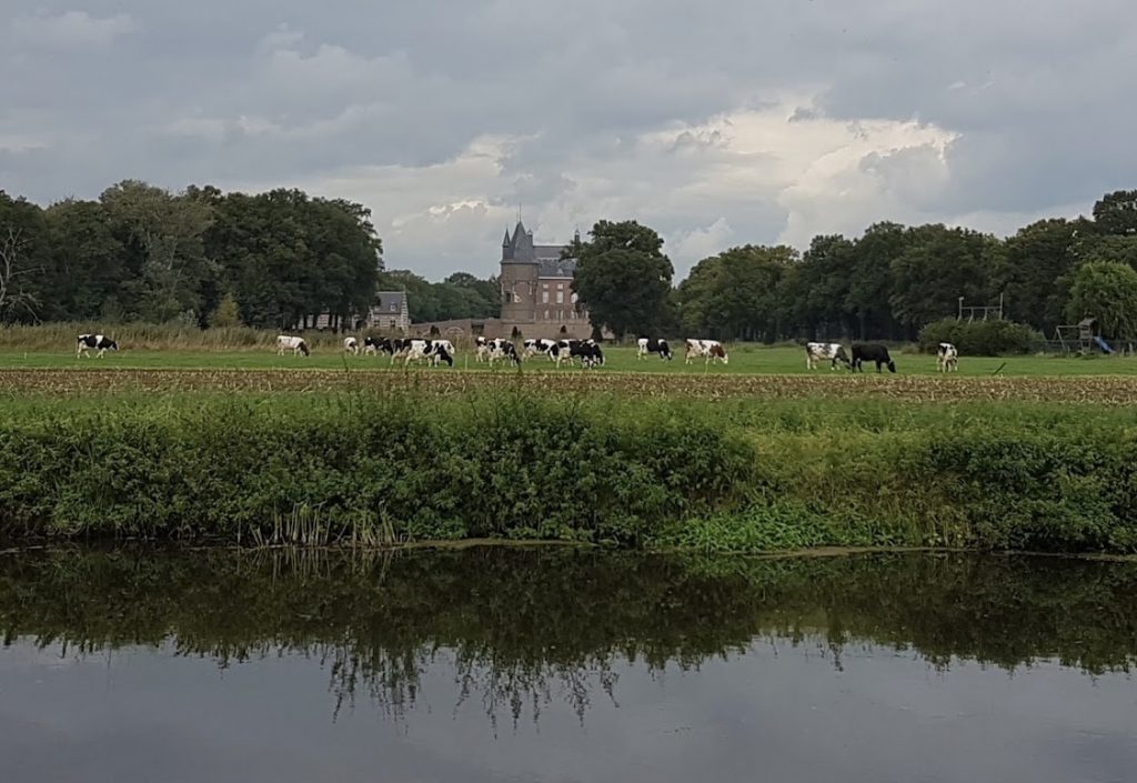 Zicht op het kasteel vanaf de AA